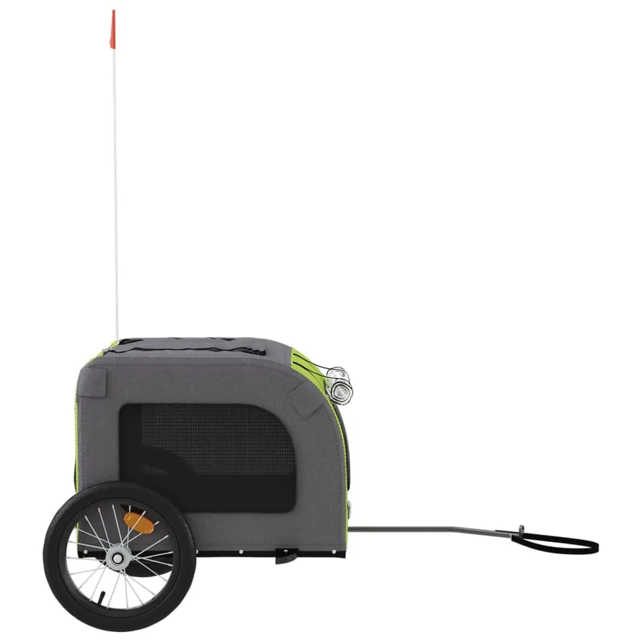 Remorque de vélo pour animaux de compagnie vert et gris - 6