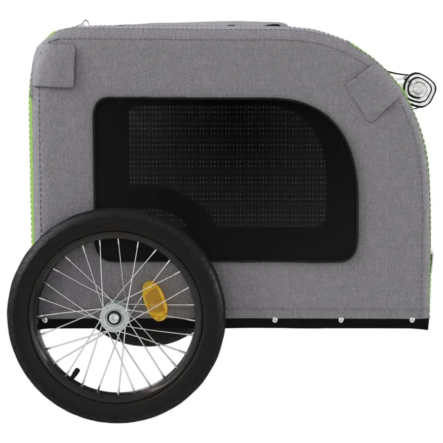 Remorque de vélo pour animaux de compagnie vert et gris - 7