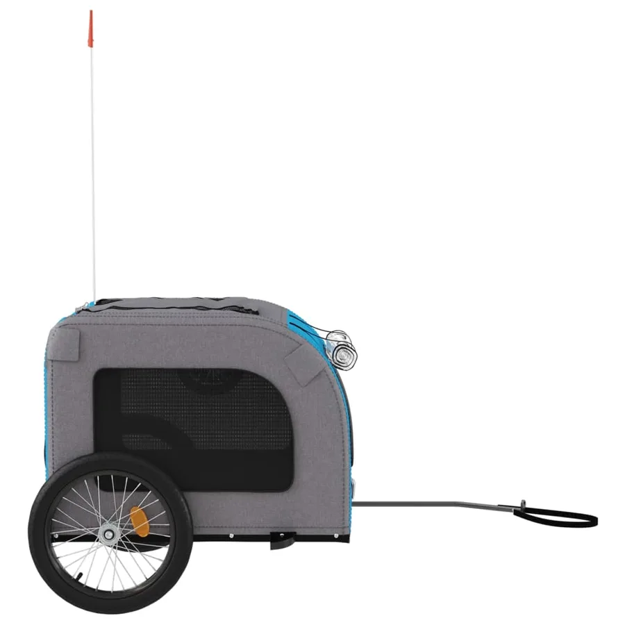 Remorque de vélo pour animaux de compagnie bleu et gris - 6
