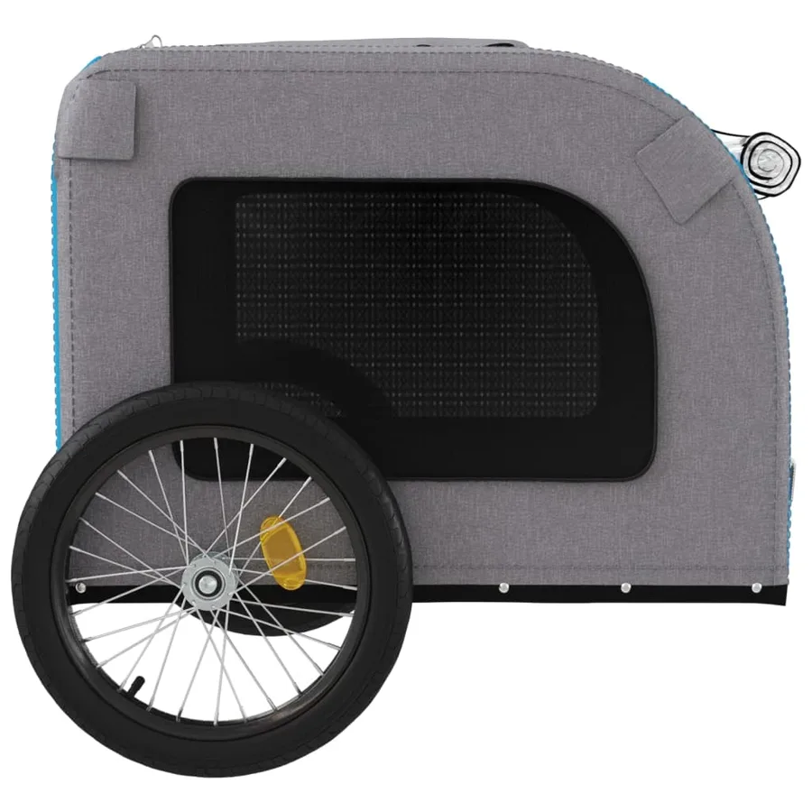 Remorque de vélo pour animaux de compagnie bleu et gris - 7