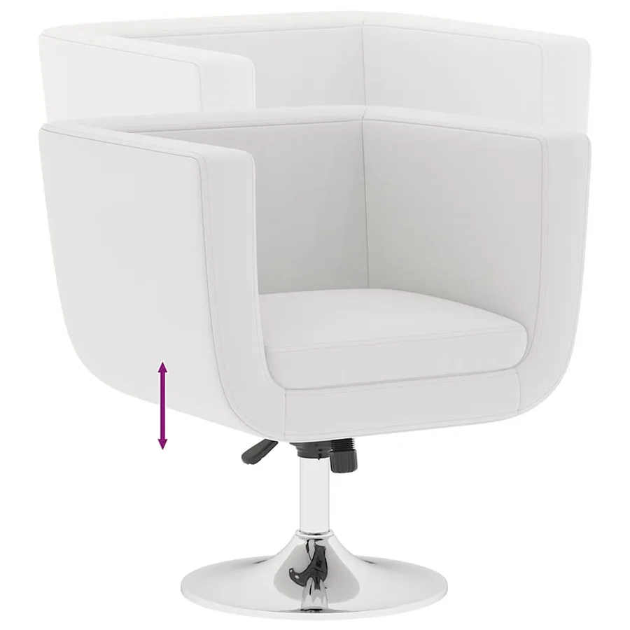 Chaises de bar lot de 2 blanc similicuir - 7