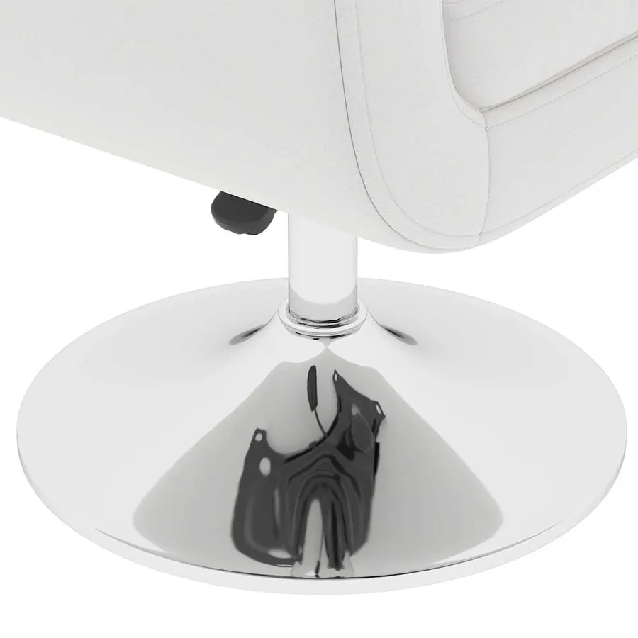 Chaises de bar lot de 2 blanc similicuir - 8