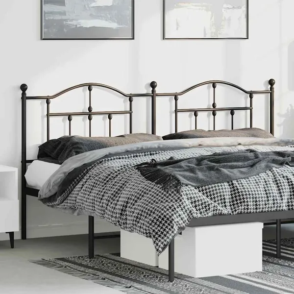 Tête de lit de remplacement métal noir 193 cm