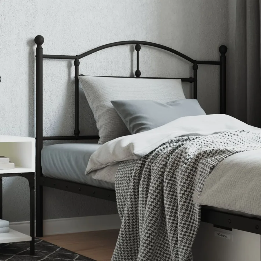 Tête de lit de remplacement métal noir 107 cm