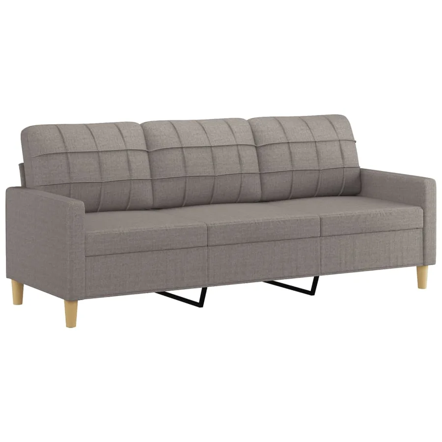 Ensemble de canapés 3 pcs avec coussins Taupe Tissu - 5