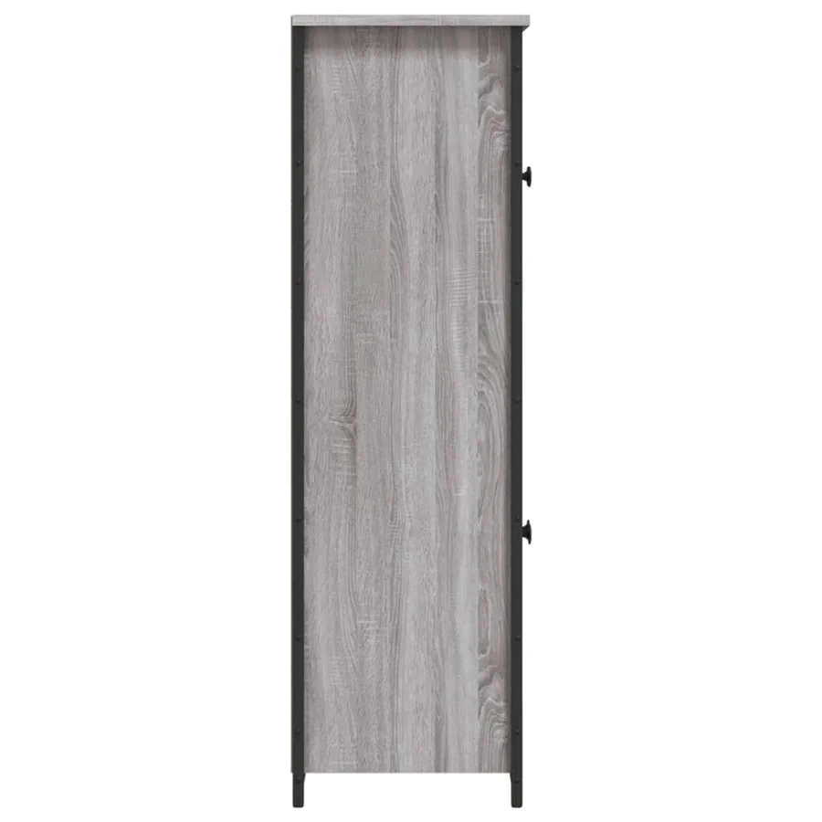 Buffet haut sonoma gris 62x32x106,5 cm bois d'ingénierie - 6