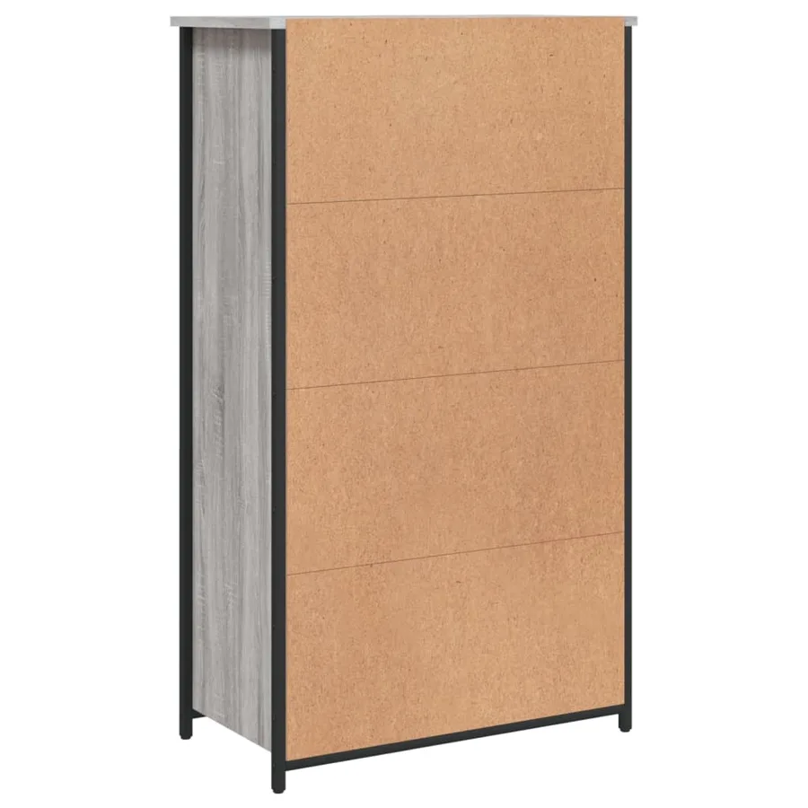 Buffet haut sonoma gris 62x32x106,5 cm bois d'ingénierie - 7