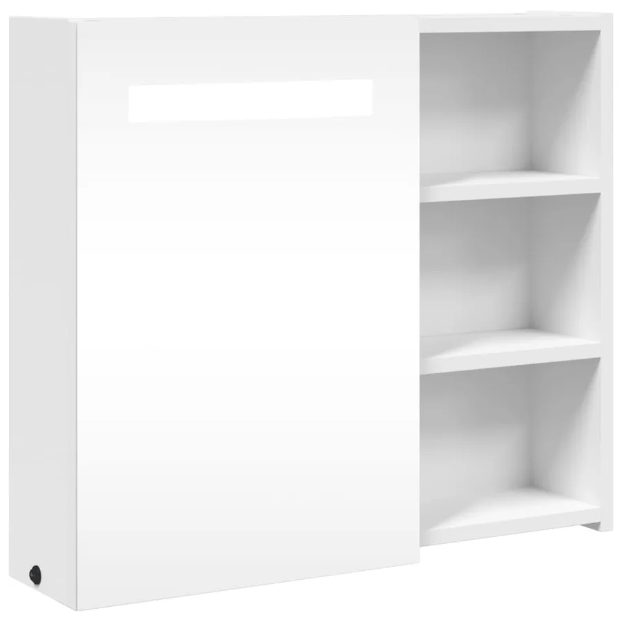 Armoire de salle de bain à miroir avec LED blanc 60x13x52 cm - 2