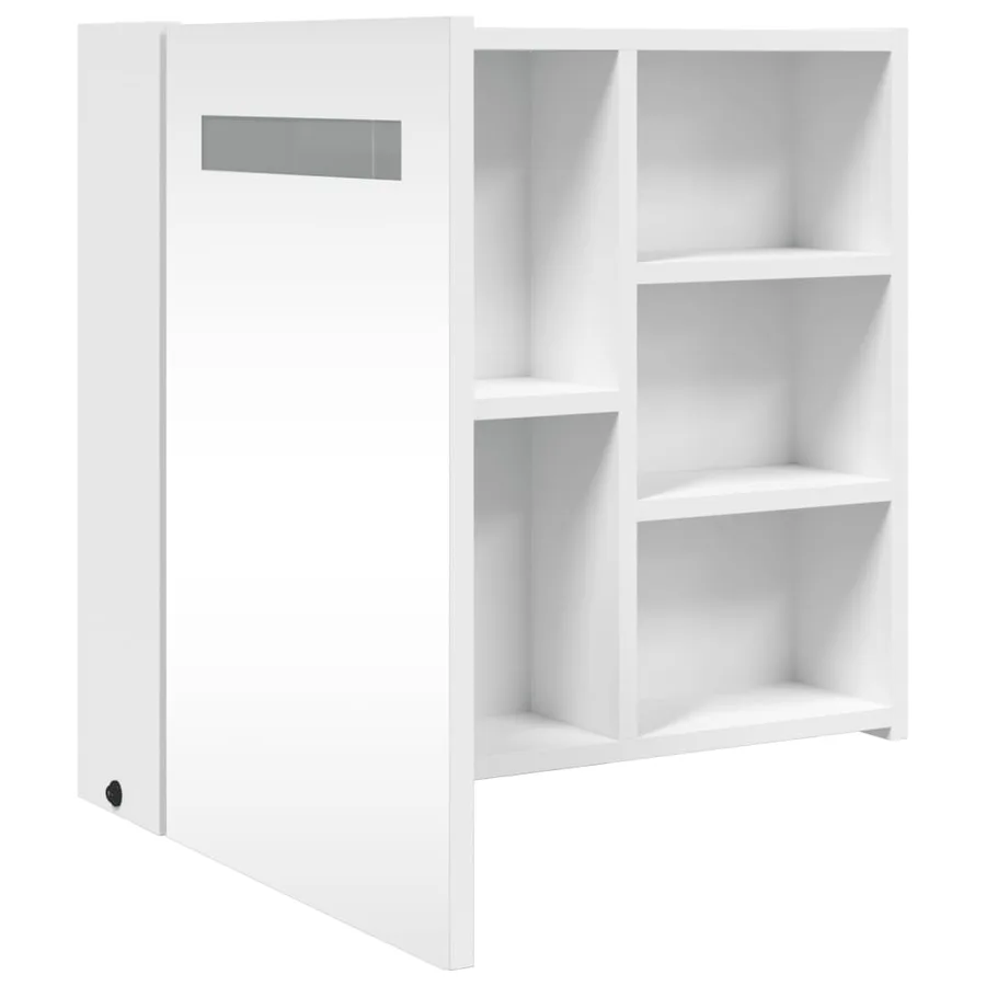 Armoire de salle de bain à miroir avec LED blanc 60x13x52 cm - 5