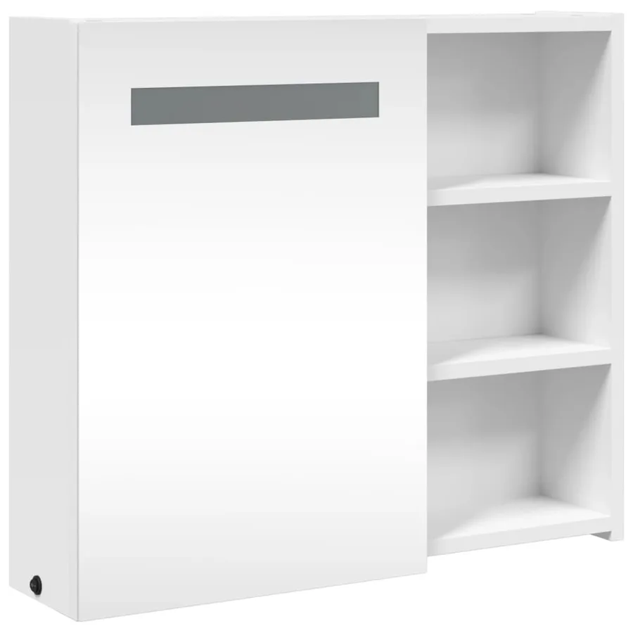 Armoire de salle de bain à miroir avec LED blanc 60x13x52 cm - 6