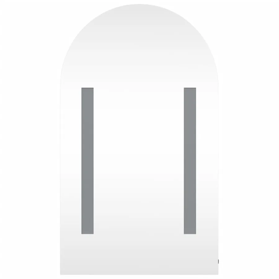Armoire de bain à miroir avec LED arquée chêne 42x13x70 cm - 6