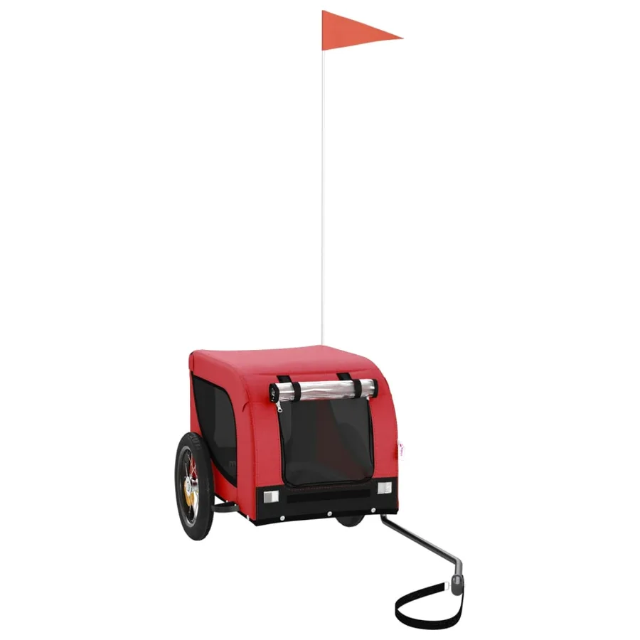 Remorque de vélo pour animaux de compagnie rouge et noir - 2