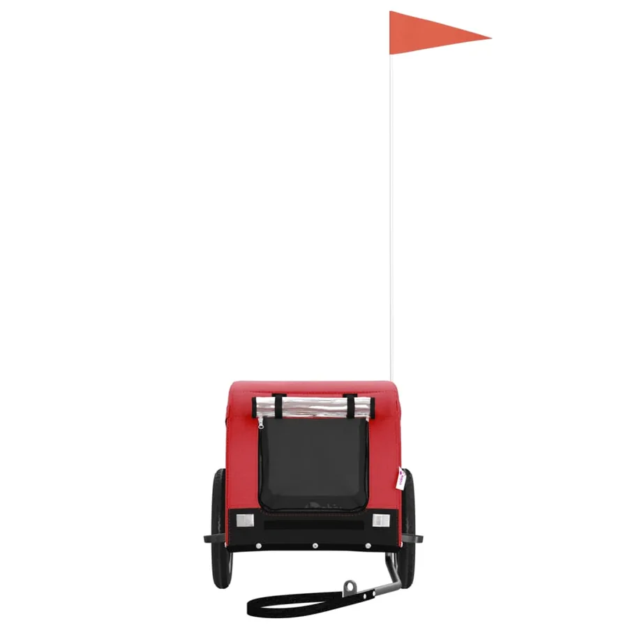 Remorque de vélo pour animaux de compagnie rouge et noir - 3