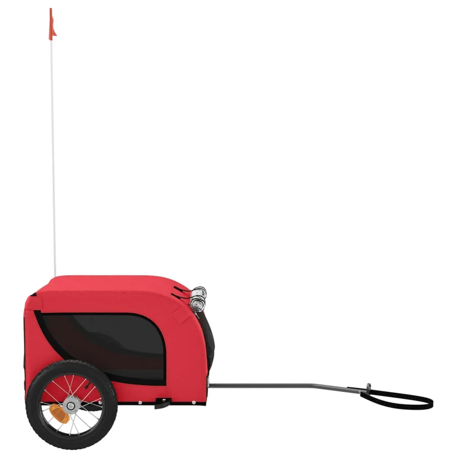 Remorque de vélo pour animaux de compagnie rouge et noir - 5