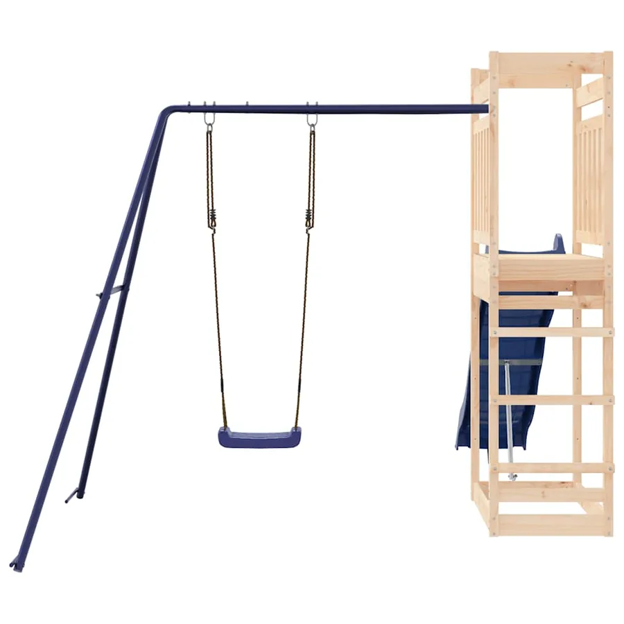 Ensemble de jeu d'extérieur bois de pin massif - 7