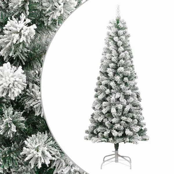 Sapin de Noël artificiel à charnières avec neige floquée 180 cm