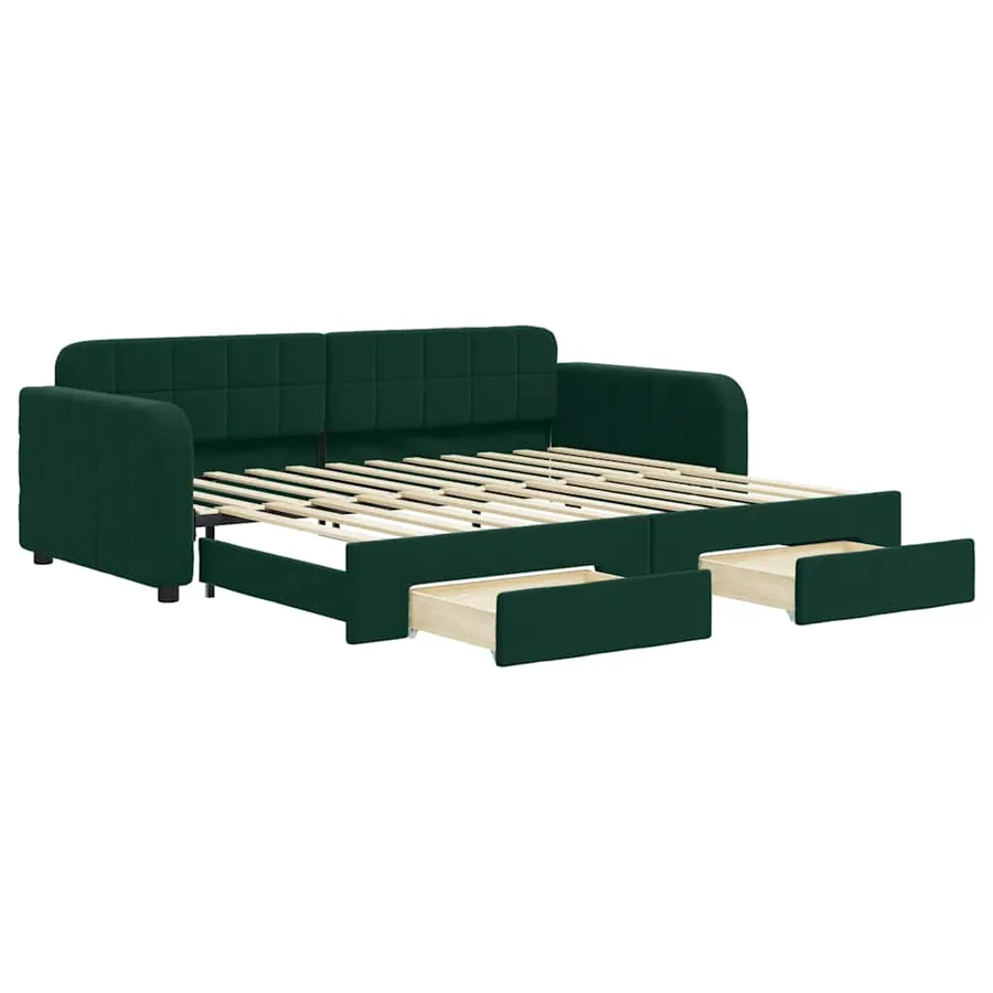 Lit de jour avec gigogne et tiroirs sans matelas 90x200 cm - 2