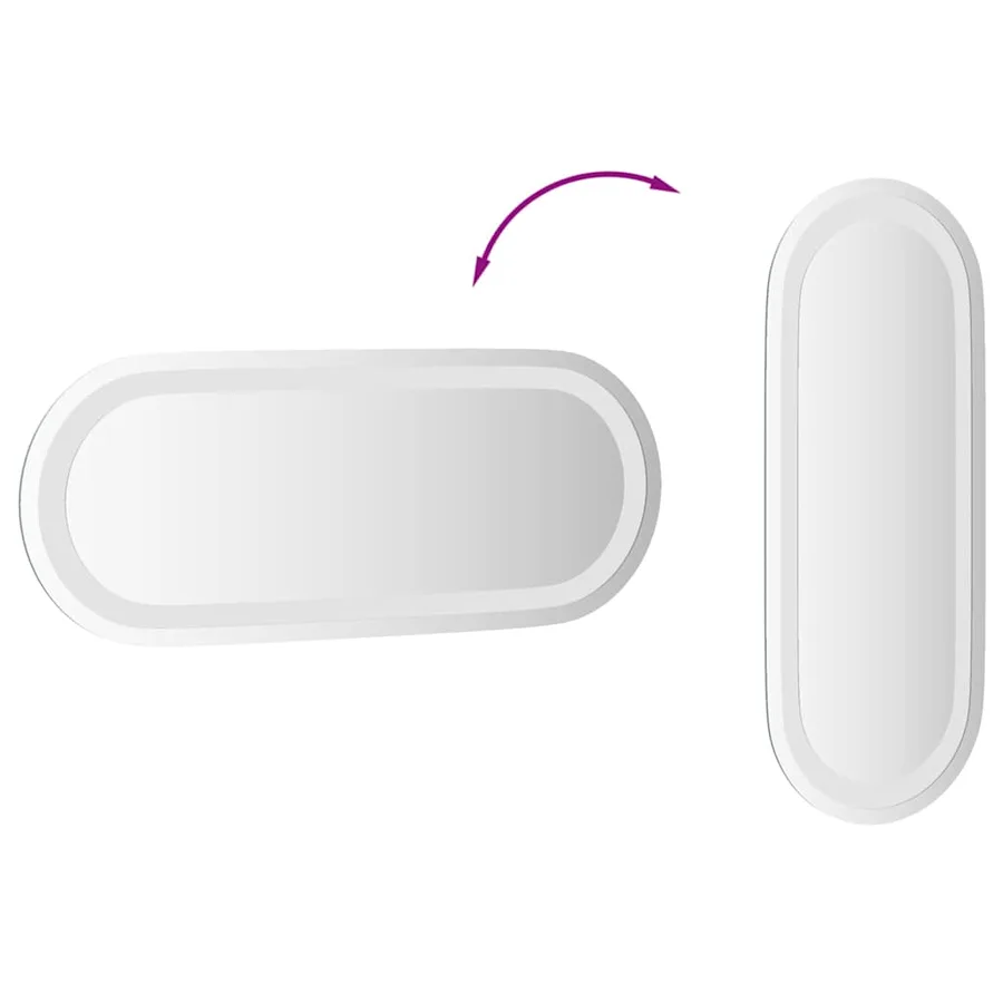 Miroir de salle de bain à LED 50x20 cm ovale - 8