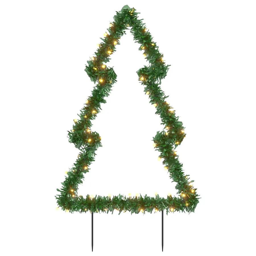 Décoration lumineuse arbre de Noël avec piquets 80 LED 60 cm - 2