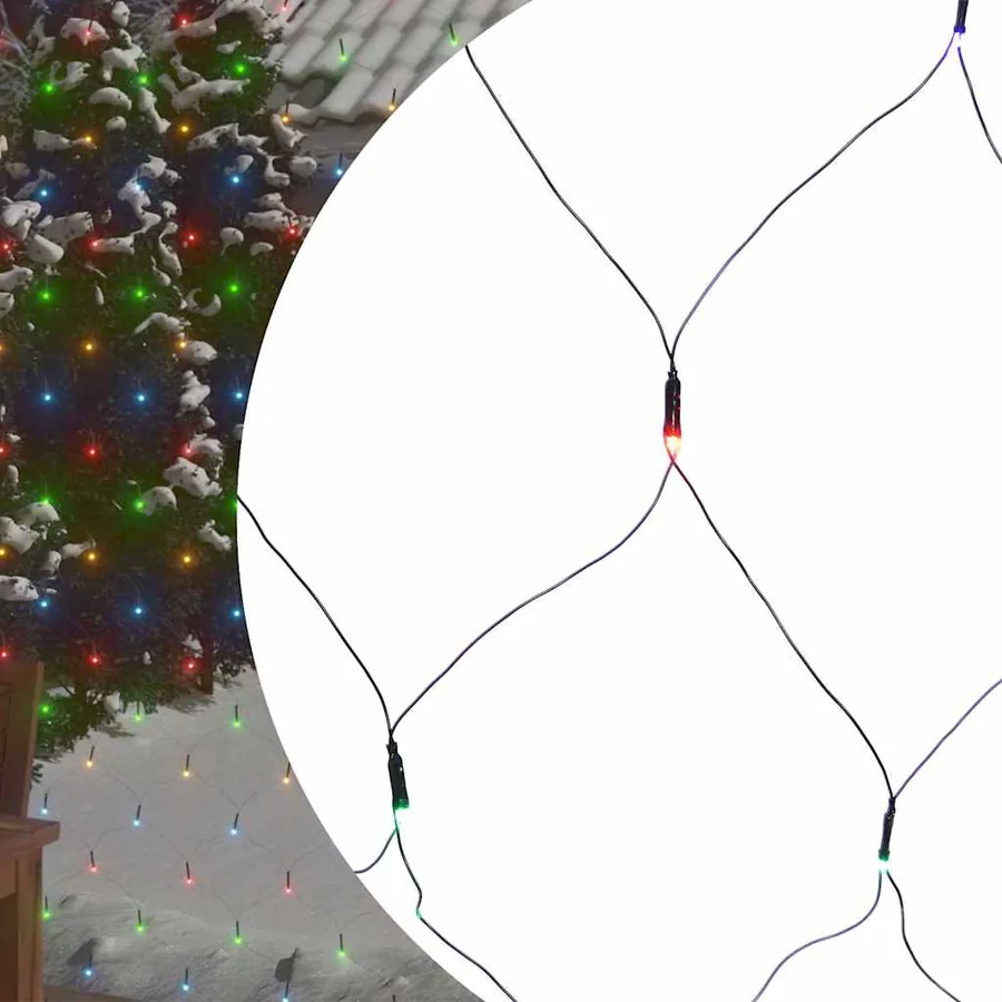Filet lumineux coloré de Noël 3x3 m 306 LED Intérieur/extérieur
