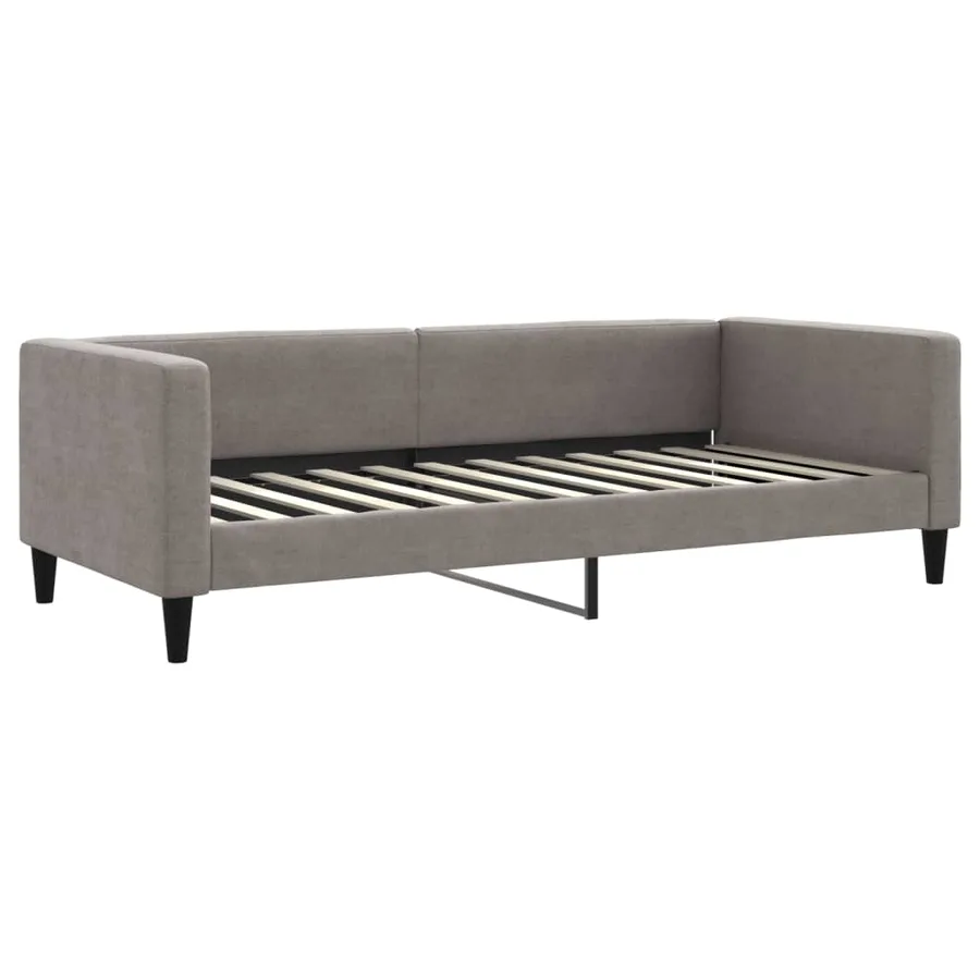 Lit de jour avec gigogne et tiroirs sans matelas taupe 90x200cm - 6