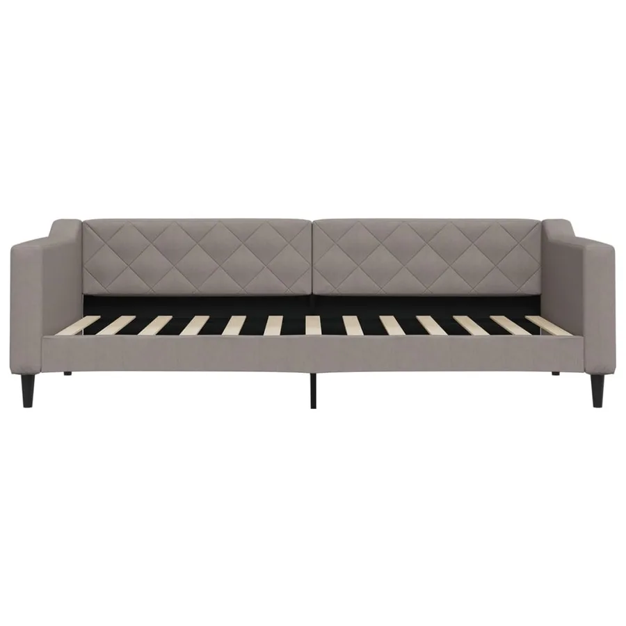 Lit de jour avec gigogne et tiroirs sans matelas taupe 90x200cm - 5