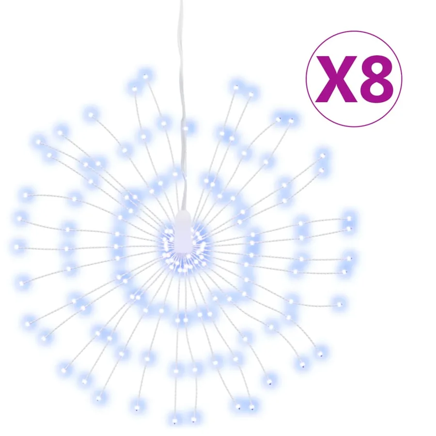 Étoile rayonnante de Noël 140 LED 8 pcs blanc froid 17 cm - 2