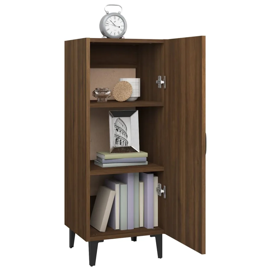 Buffet Chêne marron 34,5x34x90 cm Bois d'ingénierie - 4