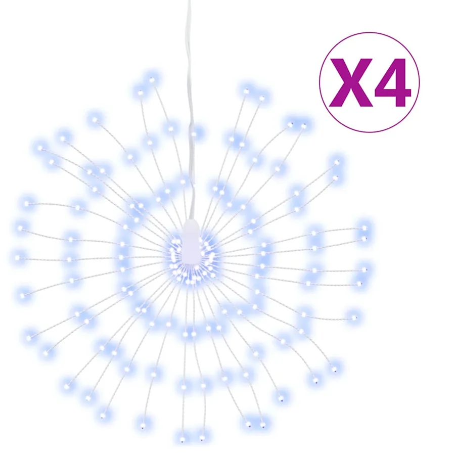 Étoile rayonnante de Noël 140 LED 4 pcs blanc froid 17 cm - 2