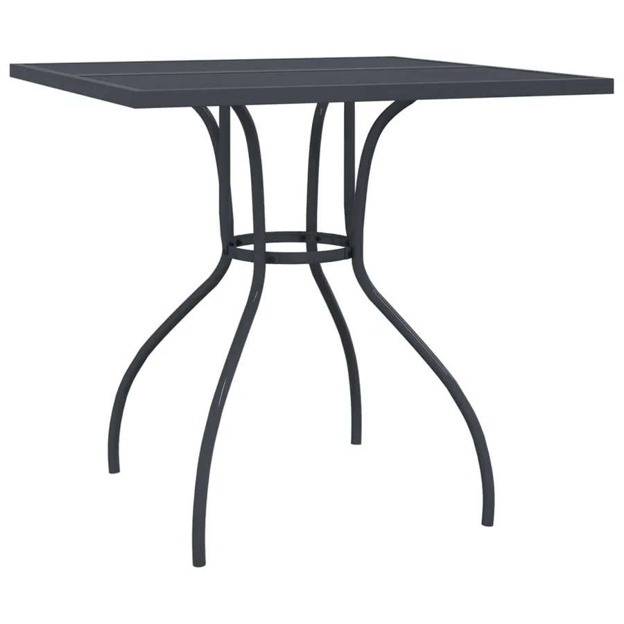 Ensemble à manger de jardin 3 pcs anthracite métal maille - 6