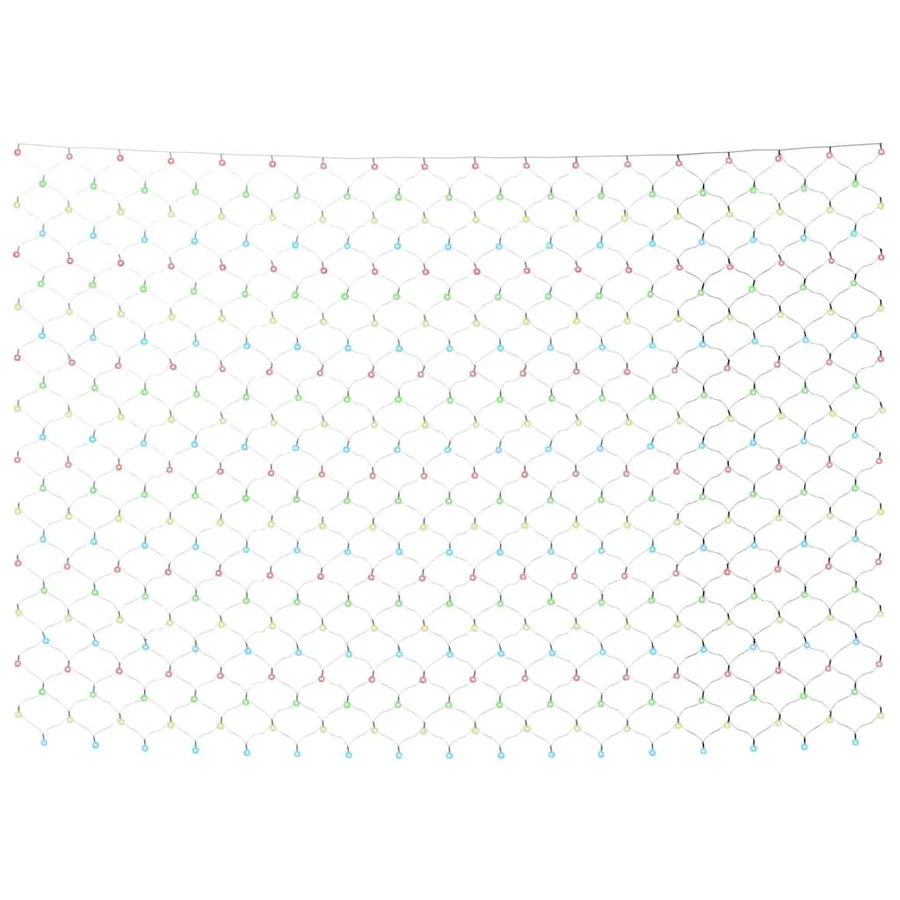 Filet lumineux coloré de Noël 3x2 m 204 LED Intérieur/extérieur - 2