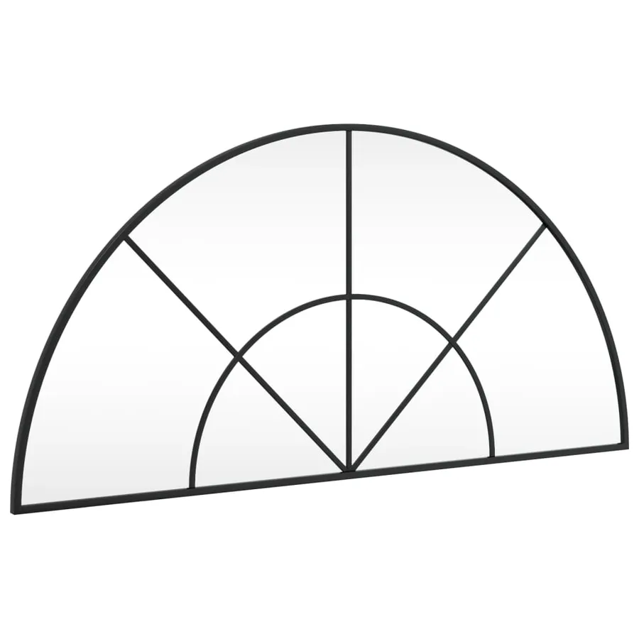 Miroir mural noir 100x50 cm arche fer - 2