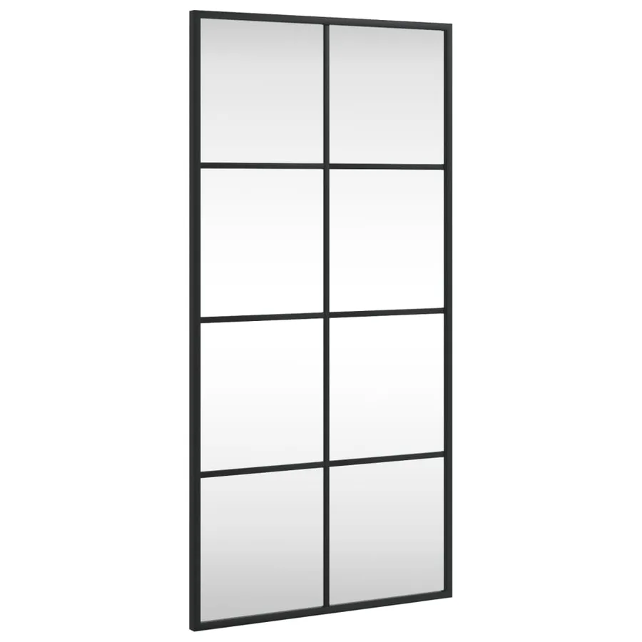 Miroir mural noir 40x80 cm rectangulaire fer - 2