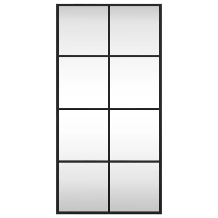Miroir mural noir 40x80 cm rectangulaire fer - 3