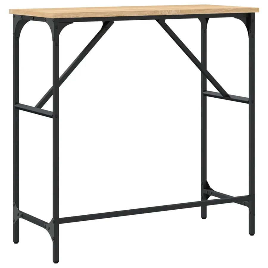 Table console chêne sonoma 75x32x75 cm bois d'ingénierie - 6