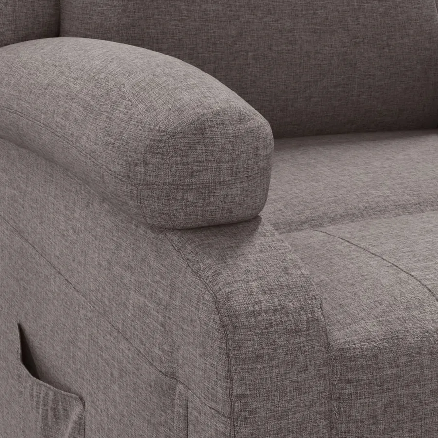 Fauteuil électrique de massage Taupe Tissu - 9