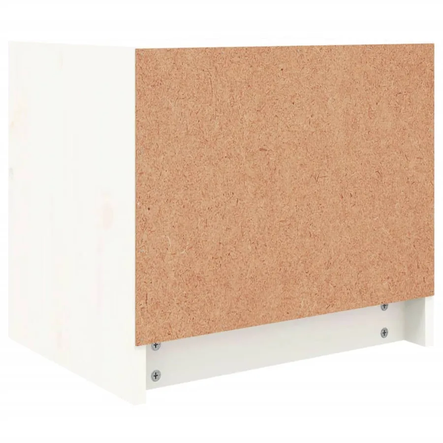 Table de chevet blanc 40x31x35,5 cm bois de pin massif - 8