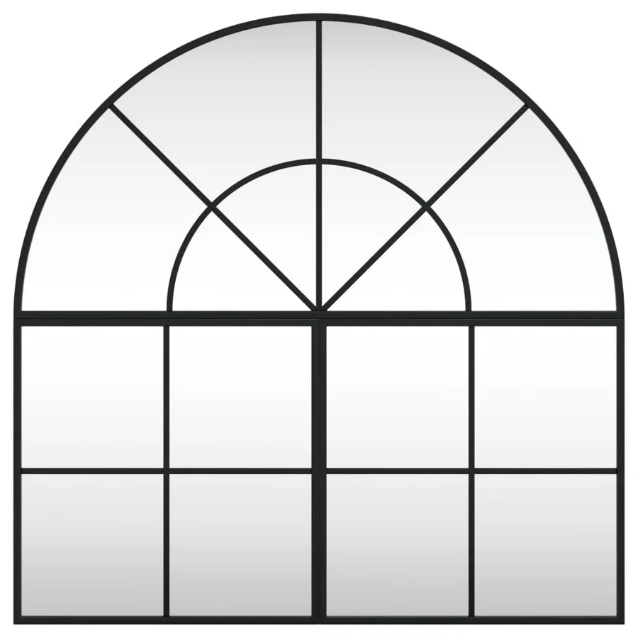 Miroir mural noir 80x80 cm arche fer - 3