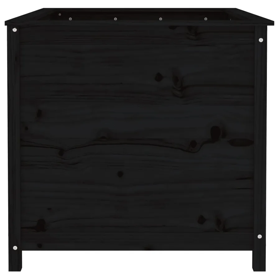 Lit surélevé de jardin noir 119,5x82,5x78 cm bois de pin massif - 4