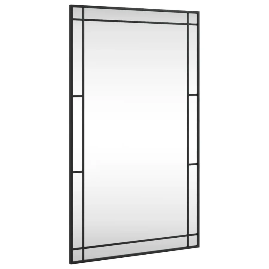 Miroir mural noir 60x100 cm rectangulaire fer - 2