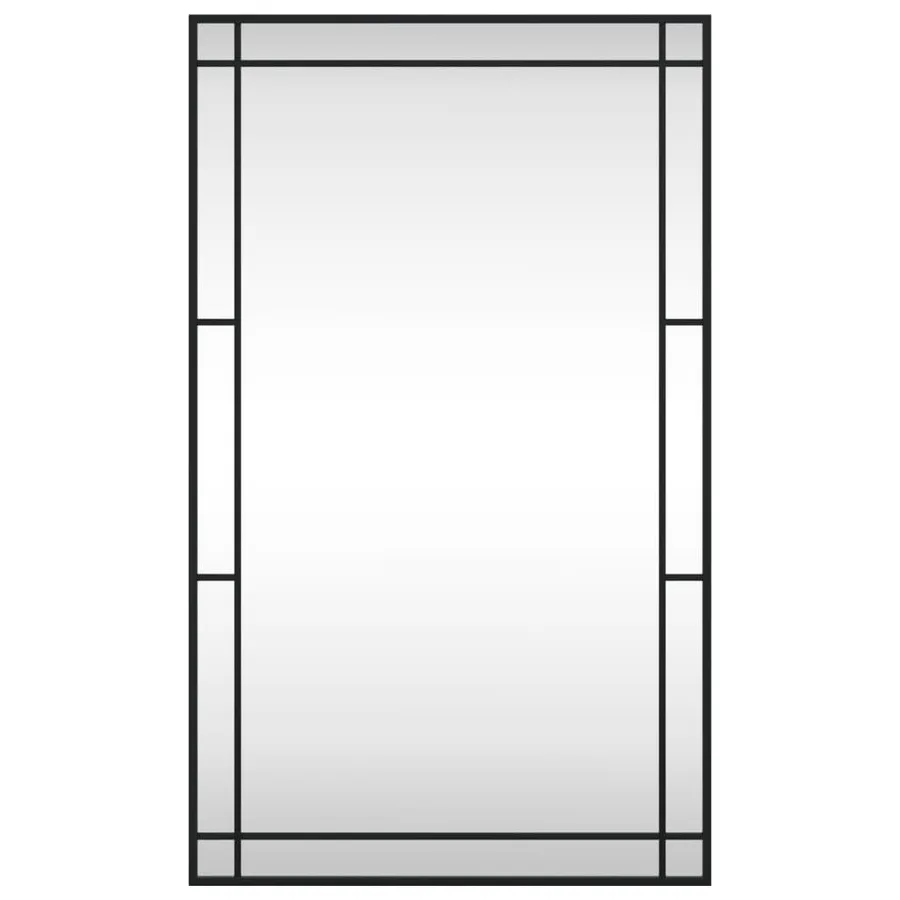 Miroir mural noir 60x100 cm rectangulaire fer - 3