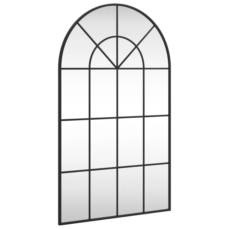 Miroir mural noir 60x100 cm arche fer - 2
