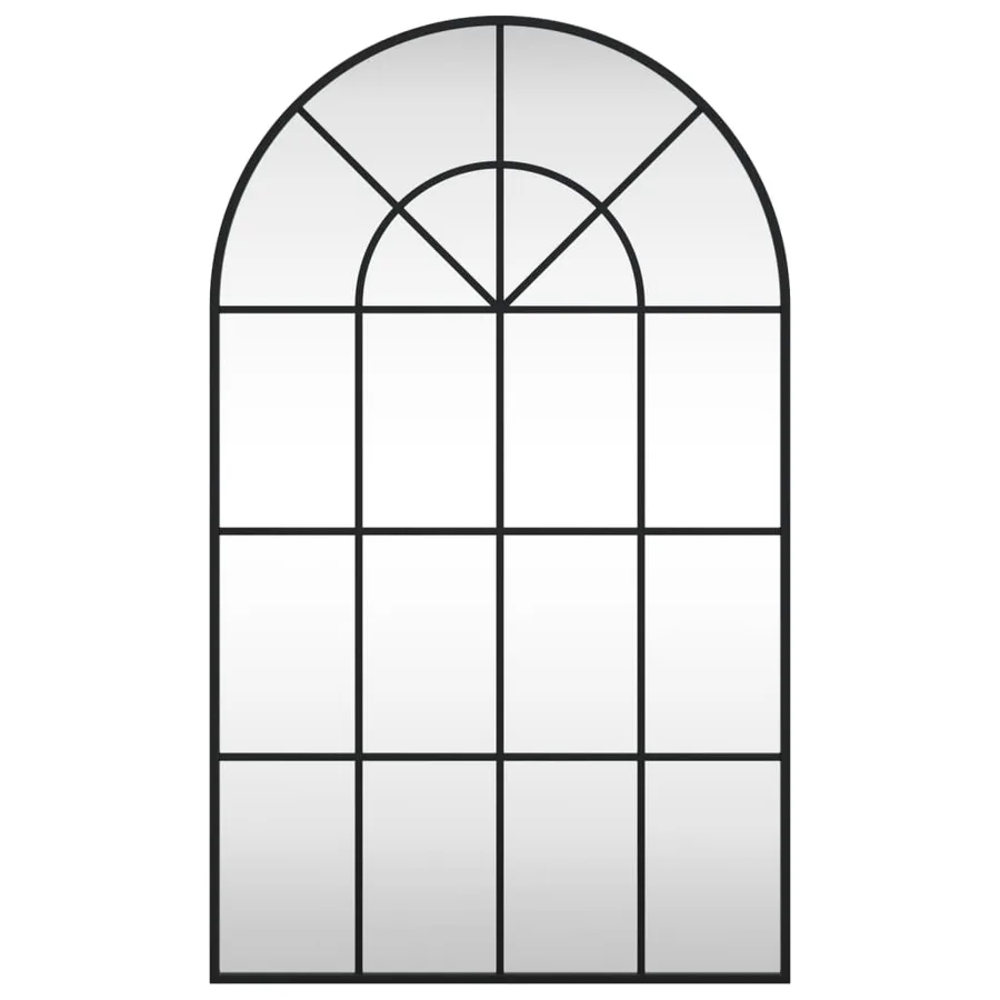 Miroir mural noir 60x100 cm arche fer - 3