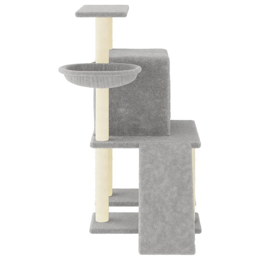 Arbre à chat avec griffoirs en sisal Gris clair 96,5 cm - 4
