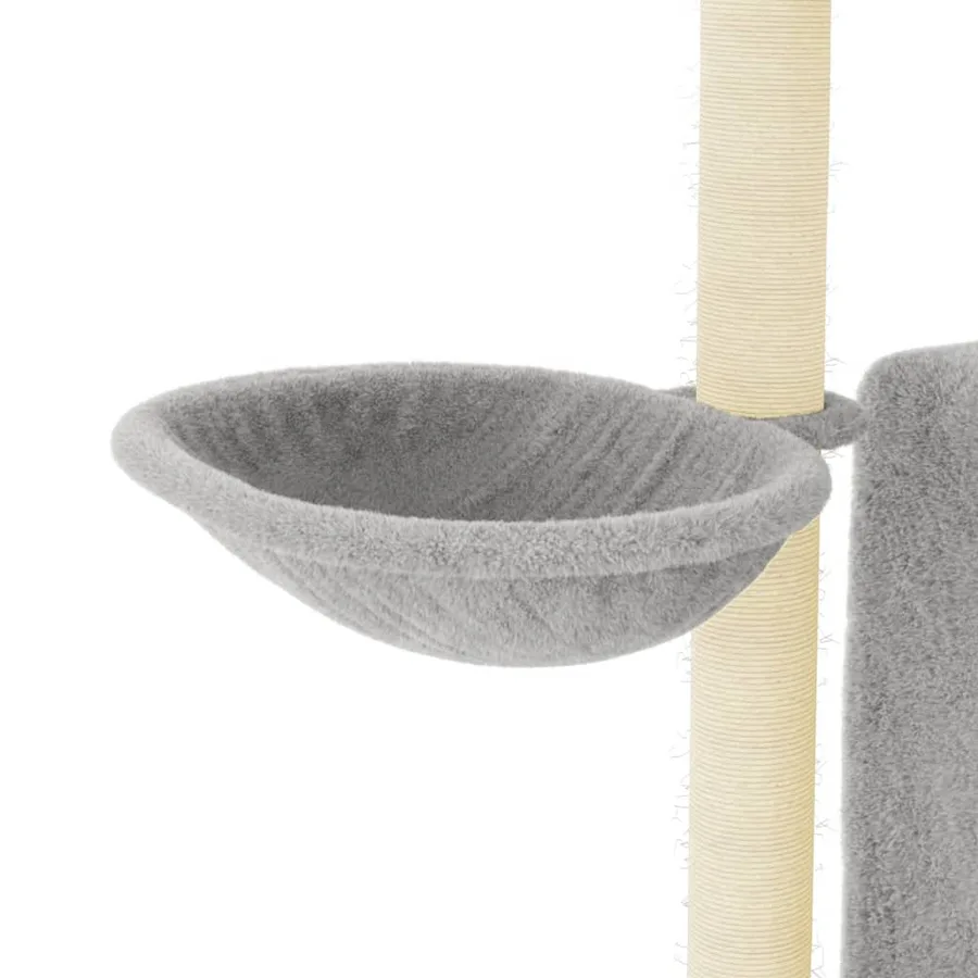 Arbre à chat avec griffoirs en sisal Gris clair 96,5 cm - 7