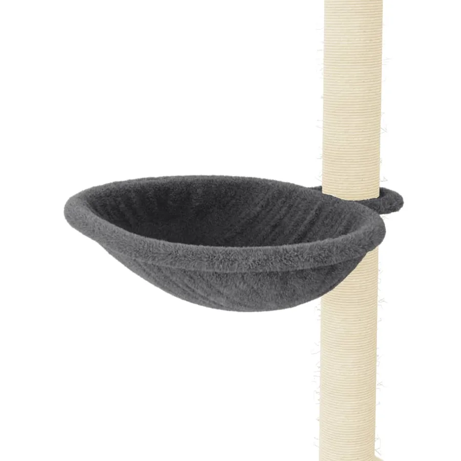 Arbre à chat avec griffoirs en sisal gris foncé 95 cm - 7