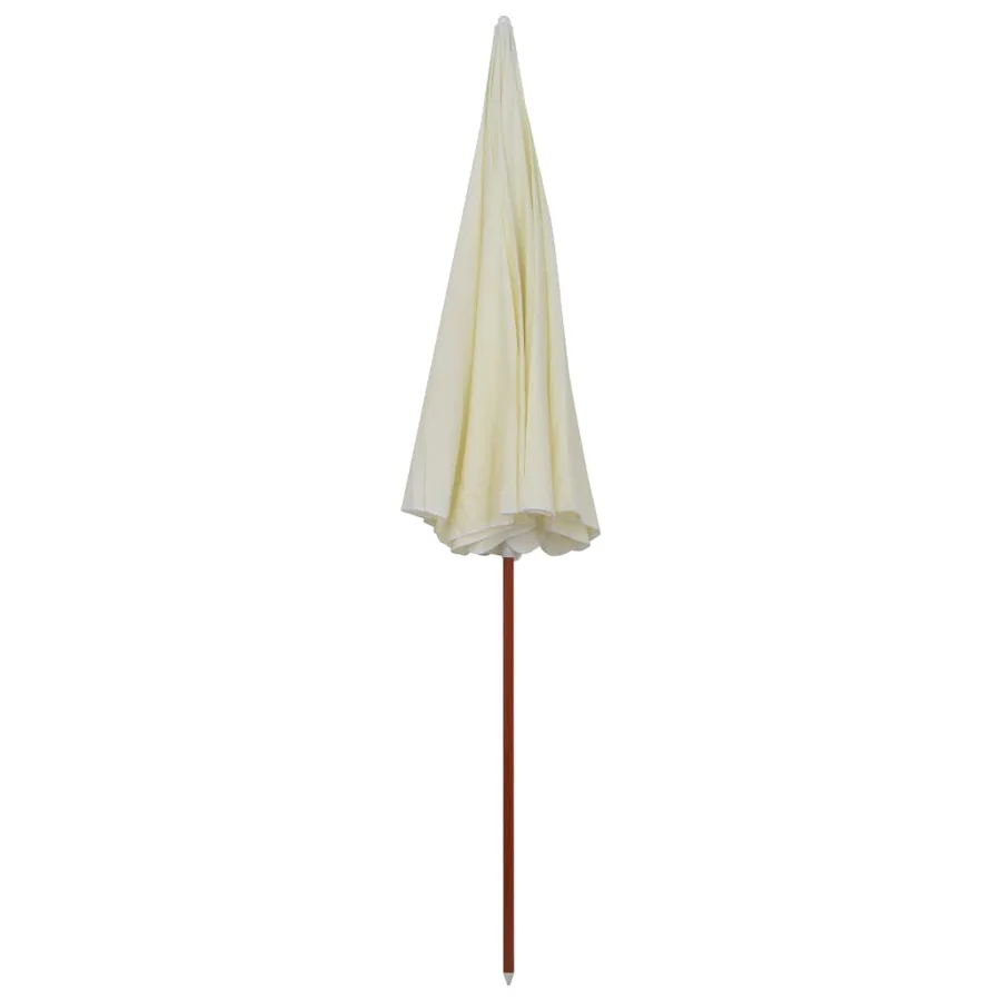 Parasol de jardin avec mât en acier 300 cm sable - 2