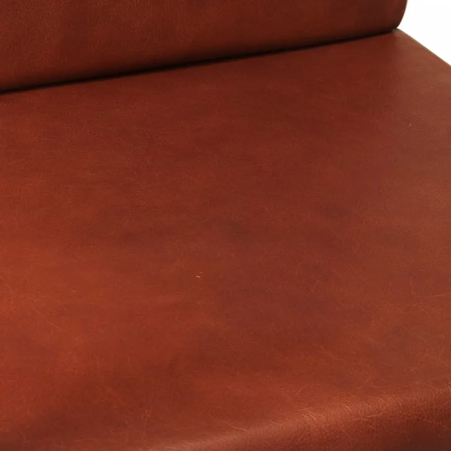 Fauteuil marron cuir véritable - 6