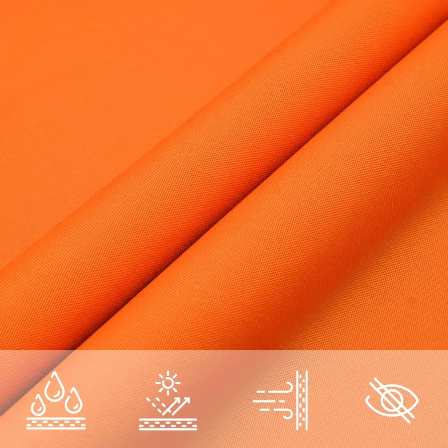 Voile de parasol Tissu Oxford triangulaire 3x4x5 m Orange - 7