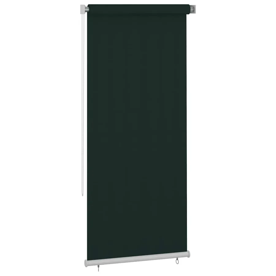 Store roulant d'extérieur 105 (l) x 230 (H) cm vert foncé HDPE - 2